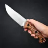 1Pcs High Quality M26 Outdoor Survival Straight Knife Z-wear Satin/Stone Wash Blade Full Tang G10 Handle Fixed Blade Knives with Kydex