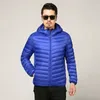 Men's Down Parkas Winter Men's Ultra Lightweight Packable Down Jacket Water and Wind-Resistant Breathable Coat Male Thick Warm Solid Outerwear 231009