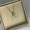 Pendant Necklaces 316L Stainless Steel Exquisite Micro-set Zircon DC Color Preservation Fashion Design Box Chain Titanium Necklace