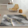 Tapis Gris Or Art Abstrait 3D Moderne Salon Décoration Tapis Chambre Chevet Tapis De Sol Canapé Table Basse DT26