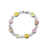 Tenis cuadrado diseñador brazalete pulsera diseñadores de joyería mujeres diamante cadena helada colorido circonio cristal cobre plata pulseras de lujo mujer presente