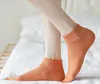 Women Socks 1/5pairs Cotton Invisible No Show Non-slip Summer Candy Solid Low Cut Sock Slipper Fashion Thin Ankle Boat