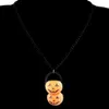 Pendant Necklaces WEVENI Acrylic Pumpkin Monster Necklace Pendant Chain Collar Halloween Fashion Jewelry For Women Girls Teens Party Gift Hot Sale x1009