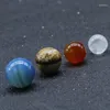 Estatuetas decorativas 8 espaços em branco universo galáxia jóias fazendo descobertas lua cheia terra sistema solar planeta cabochão de vidro