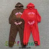 Yüksek kaliteli erkek hoodies sweatshirt moda sp5der 555555 hoodie çocuklar için kızlar kızlar yüksek kaliteli örümcek genç haydut kazak seti