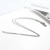 S925 Sterling STERLING SIVAL SIVAL LAFTAL SHAINS for Women Girls 18k Gold Gold Luxury Miami Miami Slim Netclaces Jewelry
