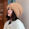 Winter Tiktok Net Red Plush Children's Thicked Pile Damp Cold Compatile Knitting Wool Hat 9973