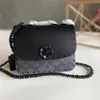 2023 New Madison Camellia Chain Old Flower Collar Leather Riveted Small Square for Women number 764