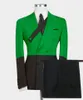 Pakken voor heren 2023 Pak Koningsblauw Zwart Formeel 2-delig Slim Fit Double Breasted Peaked Revers Gala Smoking Bruiloft Bruidsjonkers Blazer Broek