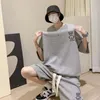 Männer Trainingsanzüge Koreanische Mode Männer Kurze Sets Hip Hop Rock Casual Kurzen Anzug Lustige Bär T-shirts Shorts 2 Stück Set sommer Trainingsanzug Männer 231009