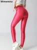 Damesleggings, sexy, enkellange yoga-legginsy, snoepkleur, ijszijde, glanzend, slanke leggings, broek, dames, hoge taille, groot formaat, 5xl, broek