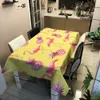 Tovaglia Flamingo Decorazione della casa Tovaglia spessa Lino Rosa Impermeabile Antiolio Rettangolare Copertura da pranzo per matrimoni Tè 231009