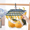 Hangers Racks 32 clip thickened plastic square hanger children's underwear sock rack multifunctional windproof multi-clip rack round hanger 231007