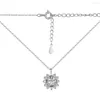 Chains 925 Sterling Silver Korean Version Of The Small Light Luxury Lucky Snowflake Racker Necklace