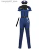 Tema kostym sexig polis komma trafik polisens uniform outfit polisen komma vuxen halloween polisvinnor cosplay fancy party klänning q231010