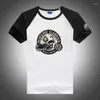 T-shirts pour hommes Hommes Coton T-shirt Vintage Glory Bounds Moto USA Imprimer Manches courtes Casual Drap Mode Régulier Solide O-Cou Tops