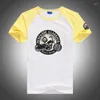 T-shirts pour hommes Hommes Coton T-shirt Vintage Glory Bounds Moto USA Imprimer Manches courtes Casual Drap Mode Régulier Solide O-Cou Tops