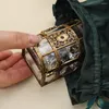 Bolsas de jóias vintage transparente pirata tesouro caixa de armazenamento organizador brincos gem trinket mulheres exibir caso de viagem