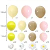Other Event Party Supplies 153Pcs Macaron Yellow Pink Daisy Foil Balloon Garland Arch Set Girls Princess Birthday Wedding Baby Shower Decorations 231009