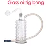 Gros 3D Creative Mini narguilé épais capiteux bouteille de cristal verre tuyau de brûleur à mazout 10mm femelle eau dab rig bongs avec tuyau en silicone et bol à fumer