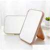 Miroirs Miroir de bureau maquillage carré simple face princesse Dressing pliant haute définition ménage salle de bain maison jardin décor à la maison OT80Z