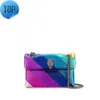 Borse a tracolla borsa in pelle borsa Kurt Geiger strisce borsa arcobaleno Lusso london lou Designer Donna Uomo Mini insegna in metallo pochette pochette tote crossbodyD