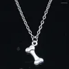 Chaînes 20pcs collier de mode 16x10mm pendentifs d'os de chien court long femmes hommes colar cadeau bijoux tour de cou