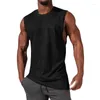 Débardeurs pour hommes hommes S séchage rapide haut de course col rond sans manches entraînement musculaire gymnase Fitness entraînement Sport t-shirt gilet