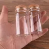 24 Stück 37 70 27 mm 50 ml Mini-Glas-Wunschflaschen, kleine Gläser, Fläschchen mit Korkverschluss, Hochzeitsgeschenk332L