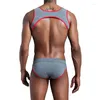 Unterhemden Sexy Brustmuskeln Harness Tops Slip Sets Männer Athletic Supporter Gym Anzüge Quick Dry Sportswear Unterwäsche Plus Größe