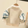 Trui Vest 2023 Herfst Winter Baby Kids Jongens Lange Mouw Effen Kleur Gebreide Trui Baby Kids Jongens Meisjes Trui truien Jumper Kleding 231009