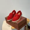 LPS PIANA Charms de verão embelezados sapatos de camurça mocassins de couro genuíno masculino casual deslizamento em apartamentos para mulheres designers de luxo vestido plano calçado de fábrica