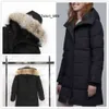 Piumino sportivo da donna invernale per il tempo libero all'aria aperta anatra bianca antivento parker berretto lungo in pelle con colletto caldo vera pelliccia di lupo elegante designer classico cappotto da avventura XSQE