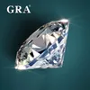 Löst diamanter Natural White D Color Certified Stone Gra Loose Gemstones graverade med kod D Färg VVS1 rundklippning Pass Diamond Test 231007