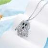 Pendant Necklaces Fashion New Ghost Crystal Pendant 2023 Halloween New Interesting Pumpkin Ghost Necklace Woman Man Jewelry x1009