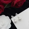 Pearl Stud Earrings Designer Jewelry Fashion Silver Earring for Lady Women Party Studs Hoops Wedding Engagement for Bride Box Single Studs Letter Pendant with Box