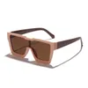 Gepersonaliseerde grote grote vierkante frame designer zonnebrillen Lenzen uit één stuk Sportbril Luxe herenbrillen