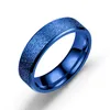 Clusterringen 6MM Eenvoudige Matte Koppelring Titanium Carbide Heren Sieraden Trouwring Klassiek Dames Roestvrij Stalen Staart