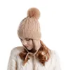 Chapeau de protection d'oreille en laine tricoté chaud pour enfants, joli pull épais en peluche, automne et hiver, 9993