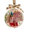 Décorations de Noël 9cm Clear Ball Boîte-cadeau Remplissage Bowknot Incassable Décoration de vacances Arbre de Noël Suspendu Ornement Pendentif