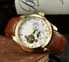 Tisso Wrist Watches for Men 2023 Mens Watches Tourbillon Five Needles Automatic Mechanical Wastch 1853高品質のトップラグジュアリーブランドレザーストラップファッションデザイナー