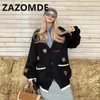 Männer Pullover ZAZOMDE Herbst Winter Paar Strickjacke Mantel Warme Strickwaren Pullover Jacke Tasche Stickerei Mode V-ausschnitt Lose Männer 231009