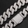 Varumärkesmode kvinna Bes ny ankomst anpassad 925 Sterling Silver VVS Moissanite 20mm Iced Out Chunky Miami Cuban Link Chain med GRA Certificate