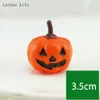 Decoratieve objecten beeldjes Halloween 816PCS Plastic Grimas Pompoen Ornamenten Simulatie Schaalmodel Nep Miniatuur Mini Ornament Woondecoratie 231009