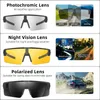 Utomhus Eyewear West Cykling Fit Over Myopia Glasses Män Kvinnor Polariserade solglasögon Pochromic Cycling Driving Fishing Goggles 231009