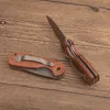 1st G1085 DAMASCUS Folding Knife Rosewood Handle Outdoor Camping Handing EDC Pocket Folder Gift Knives Tools Tools