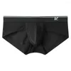 Sous-vêtements hommes Triangle slips sous-vêtements glace soie maille gay slips lingerie respirant séchage rapide couleur unie