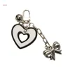 Keychains Bowknot Keyring Stylish Accessory Heart Hängsel Keychain Alloy Material Bag hängsmycken Lämpliga för nycklarpåsar