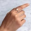 Band Rings Aide White Opal 925 Sterling Silver for Women Simple Minimalist 18K Gold Wedding Party Engagement Gifts 231009