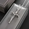 Anhänger Halsketten Christian Retter Jesus Kreuz Anhänger Halskette Männer Frauen Gebet Glück Amulett Charme Schmuck Geschenk Großhandel x1009